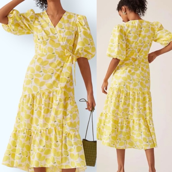 Anthropologie Dresses & Skirts - Anthropologie Hutch V-Neck Tiered Wrap
Midi Dress